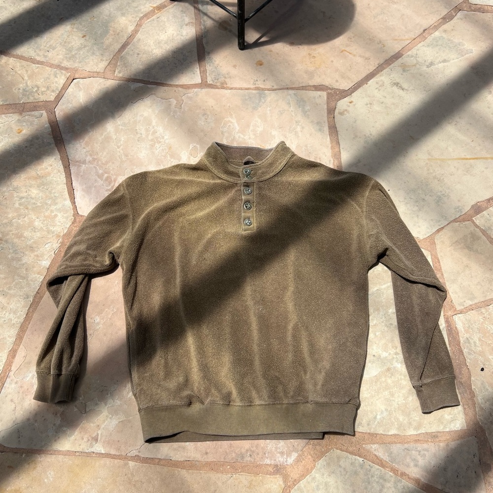 Vintage N.E. Wear San Francisco Terry Cloth 1/4 Button Up Crewneck